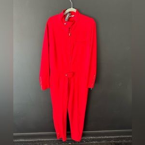 MR TURK red jumpsuit.